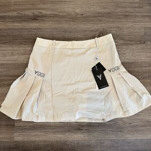 Vixii Cream Pleated Golf Skort